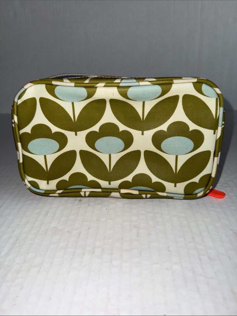 Orla Kiely Wild Meadow Tulip Double Zipper Cosmetic/Travel Case